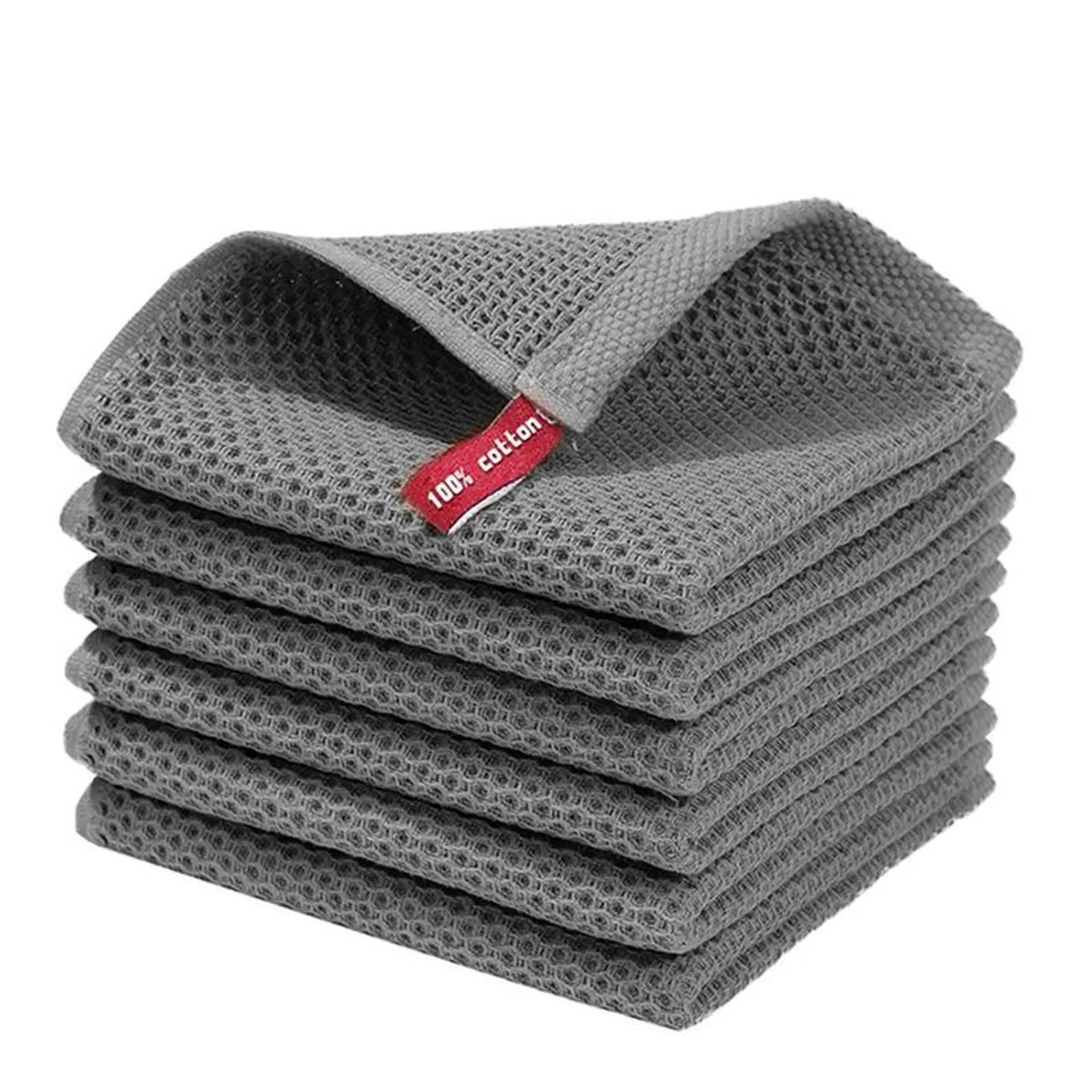 Geschirrtücher – 6er Set – Grau, 30×30 cm