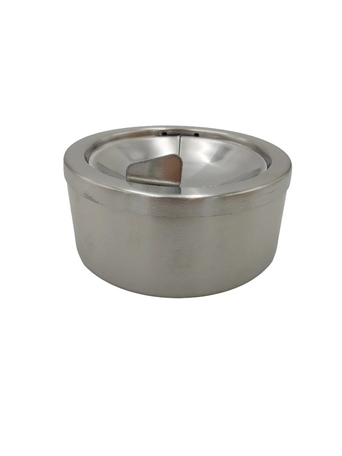 BURI Edelstahl-Aschenbecher mit Klappverschluss – windgeschützt & kompakt