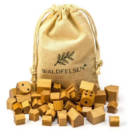 WALDFELSEN Ersatzteile Häuser und Hotels aus Holz passend für MONOPOLY