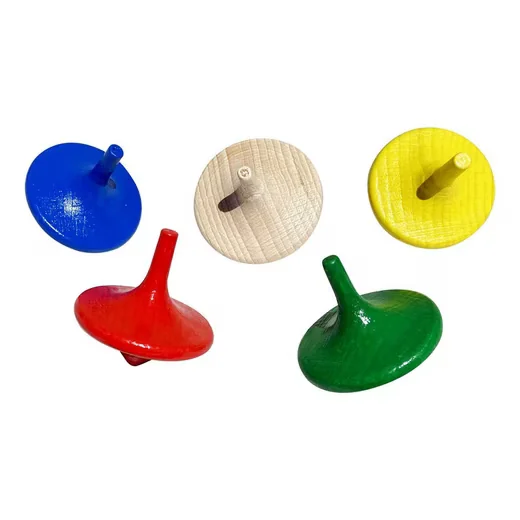 GICO Holz Kreiselset für Kinder 5 bunte Mitgebsel traditionell 6472