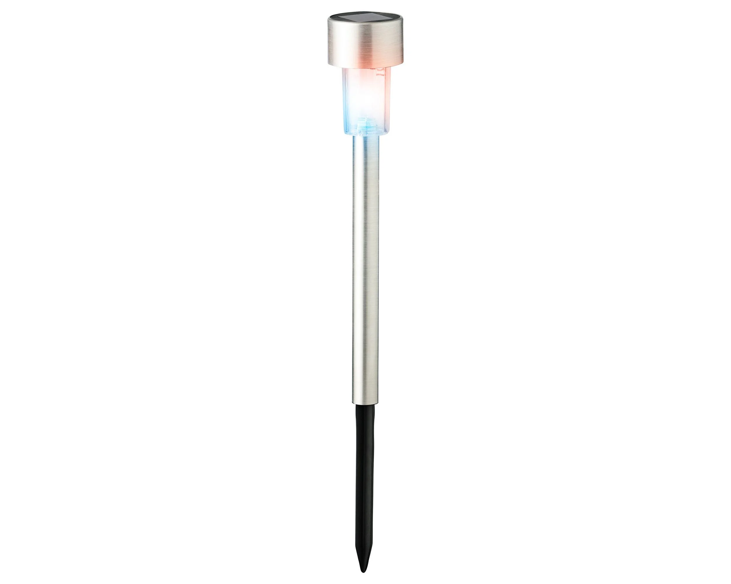 LUMINEO LED-Solarleuchte – Edelstahl, 24 cm, Farbwechsel & warmweiß