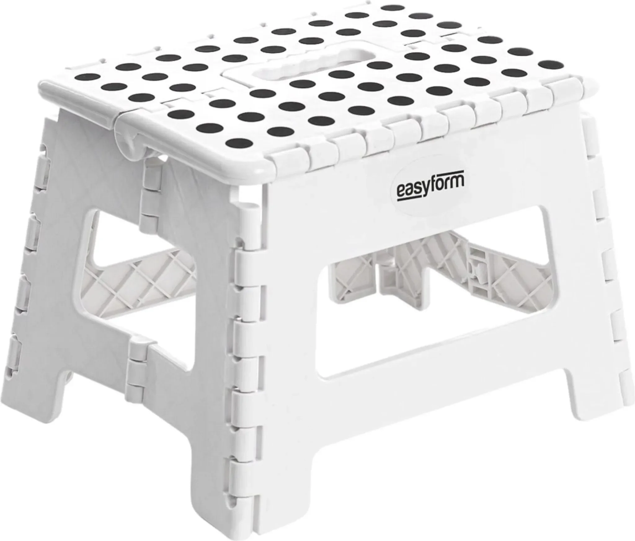 Klapphocker – Anti-Rutsch Tritthocker 22,5 cm, Weiß, 150 kg Tragkraft