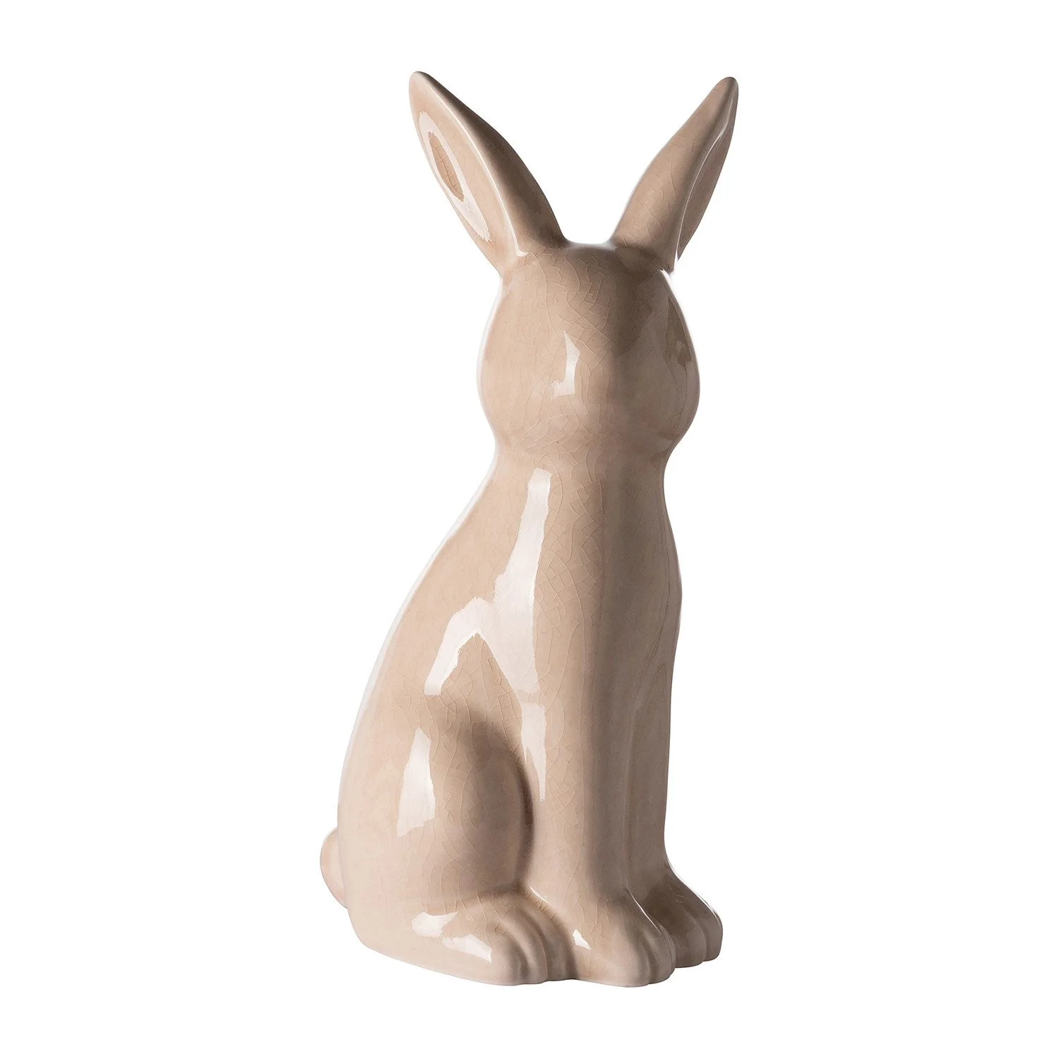 FINK Dekofigur FABIUS – Keramik-Hase in Beige, 25 cm