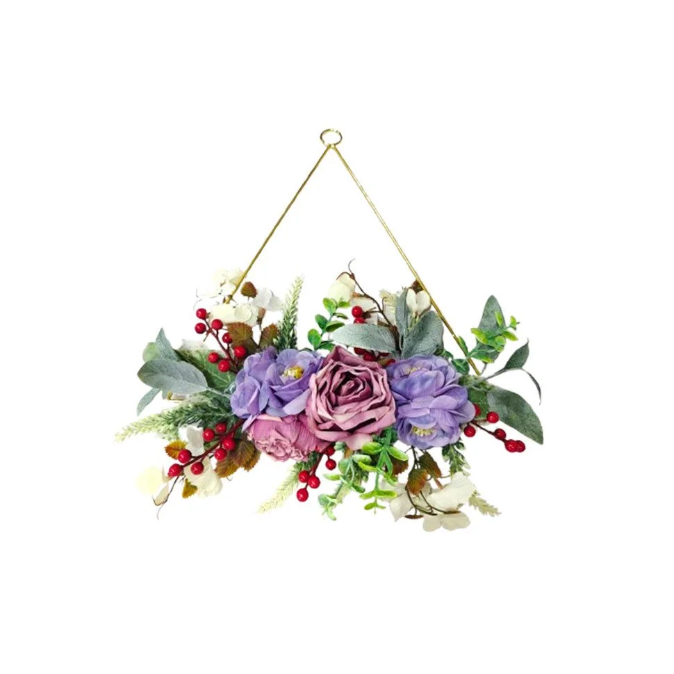 Dekokranz aus Kunst-Trockenblumen – Tür- & Wanddeko, wiederverwendbar