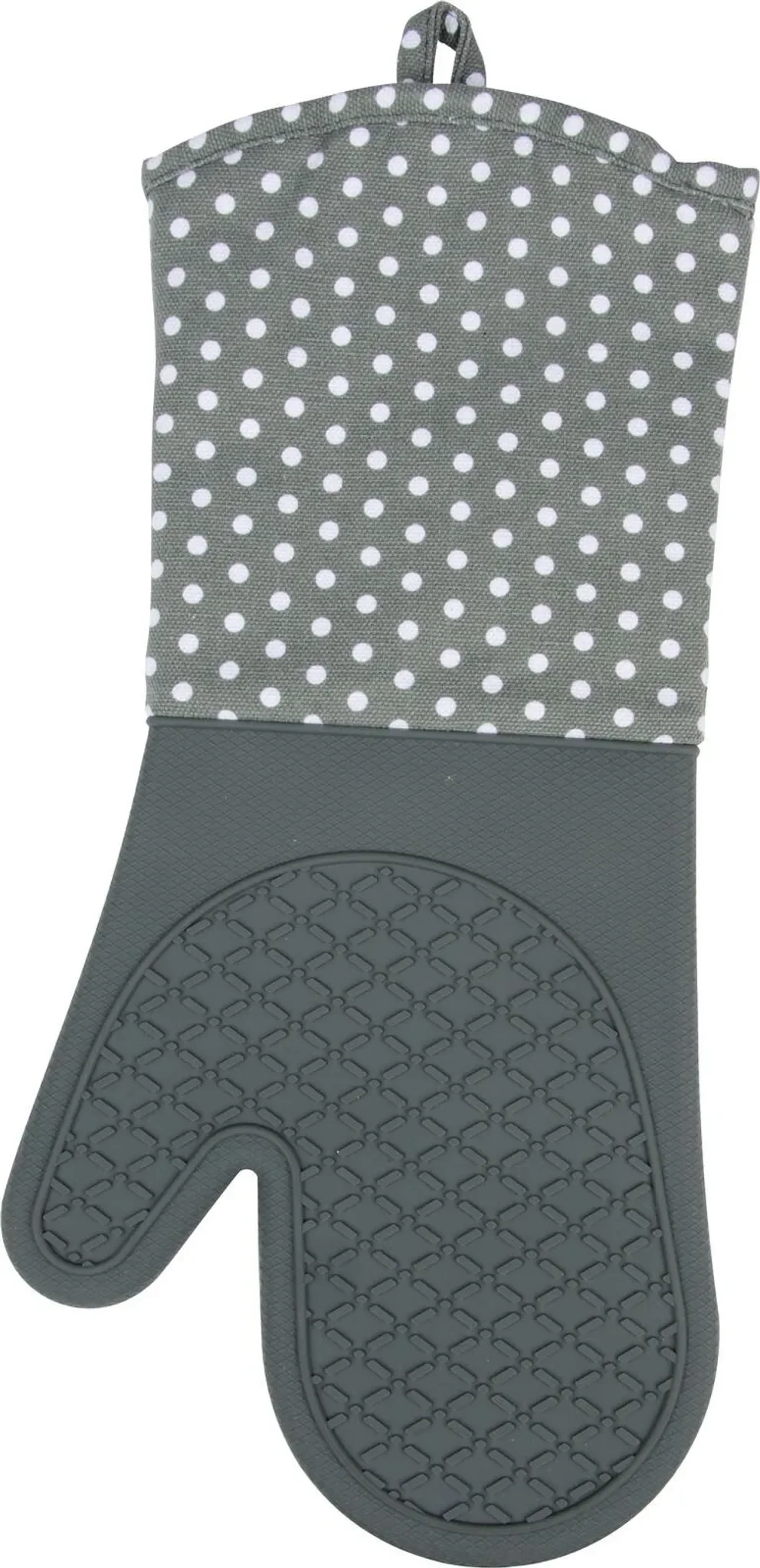 WENKO – Topfhandschuhe / Ofenhandschuhe aus Silikon & Baumwolle – Grau (1 Paar)