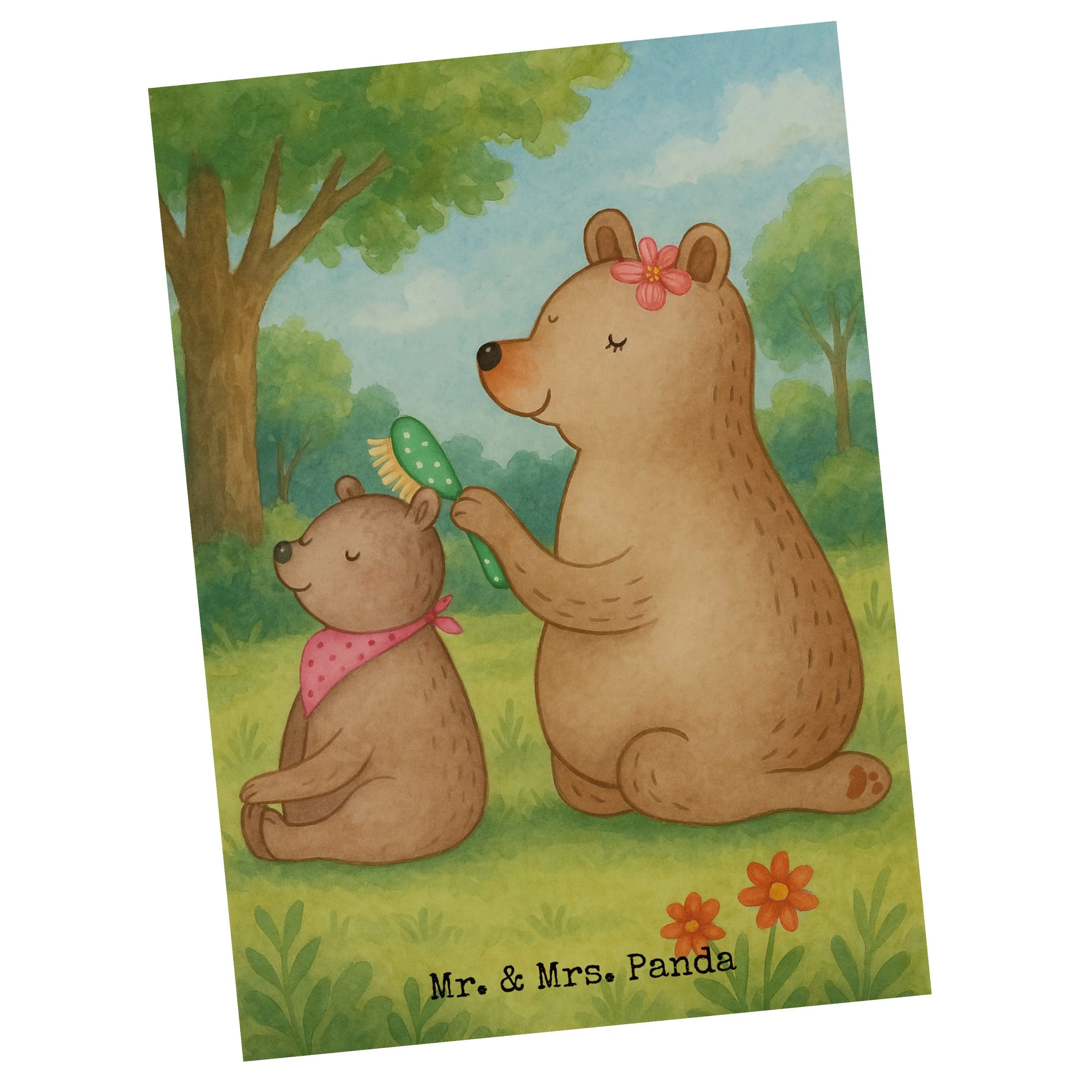 MR. & MRS. PANDA – Postkarte „Bär mit Kind“