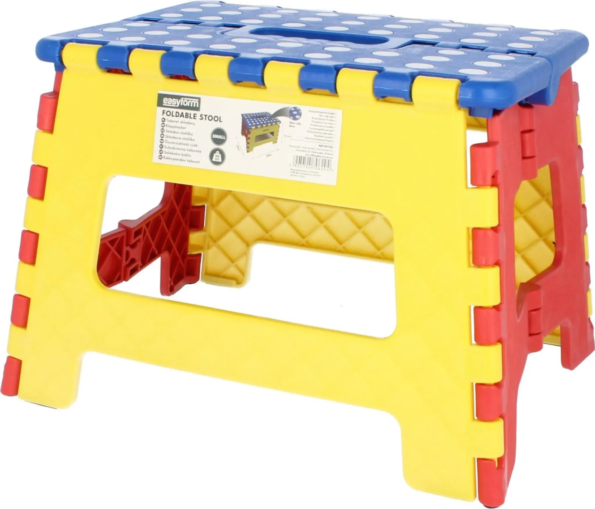 Klapphocker – Anti-Rutsch-Stuhl • 150 kg Belastbarkeit • 22 cm Höhe