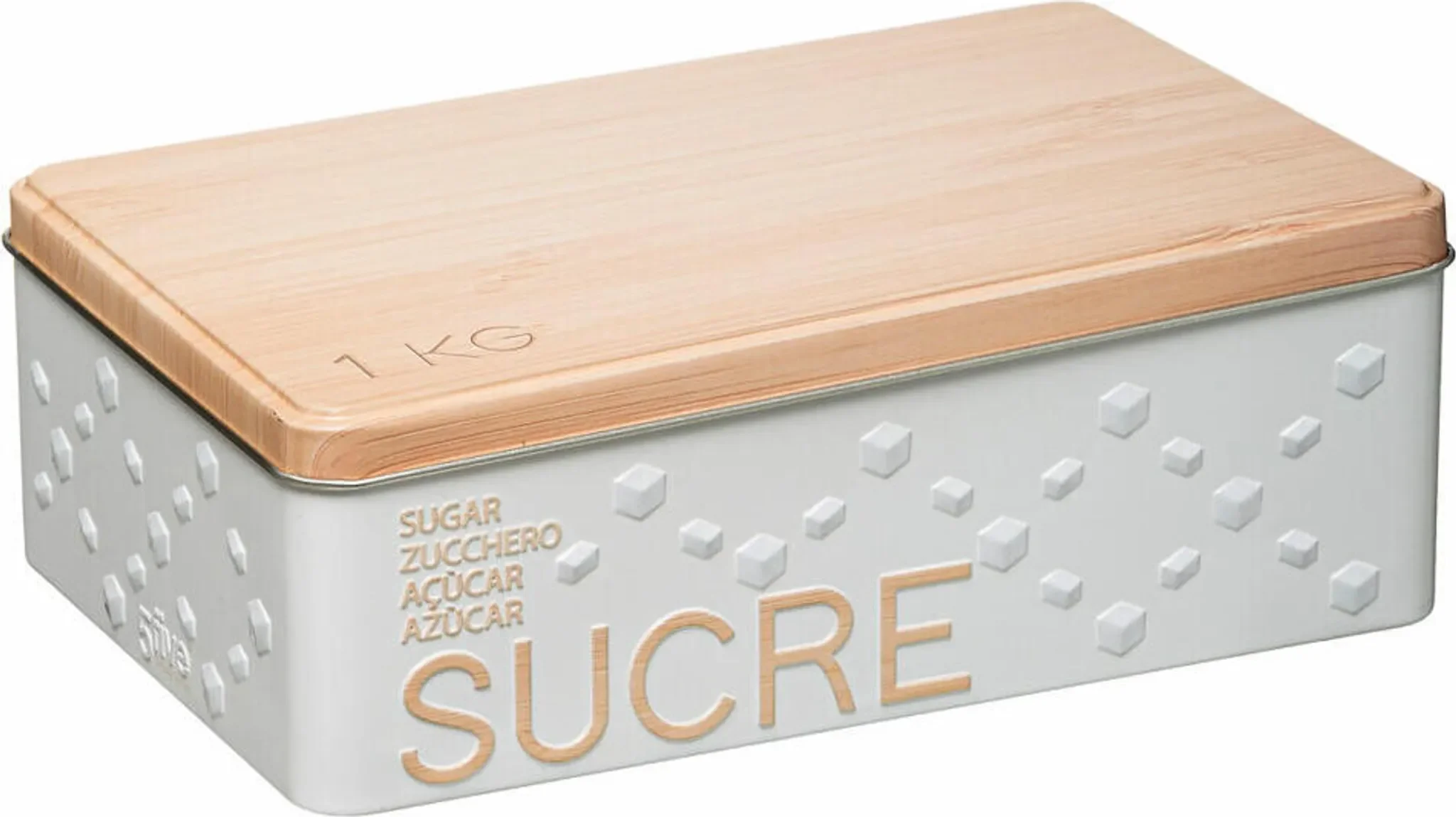 5five Simply Smart Würfelzuckerdose „Scandinave Nature“ – 1 kg Aufbewahrungsdose aus Weißblech