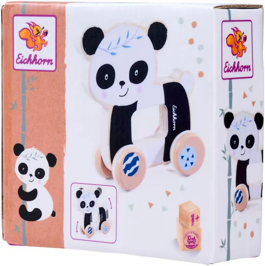 EICHHORN Nachziehtier Panda Holzspielzeug für Kleinkinder ab 1 Jahr