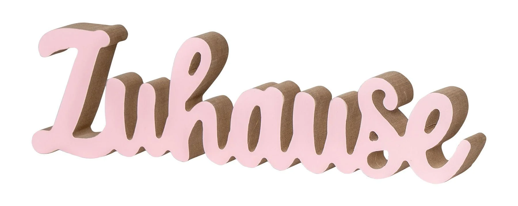 Deko-Schriftzug „Zuhause“ – Pastellrosa, 30 cm